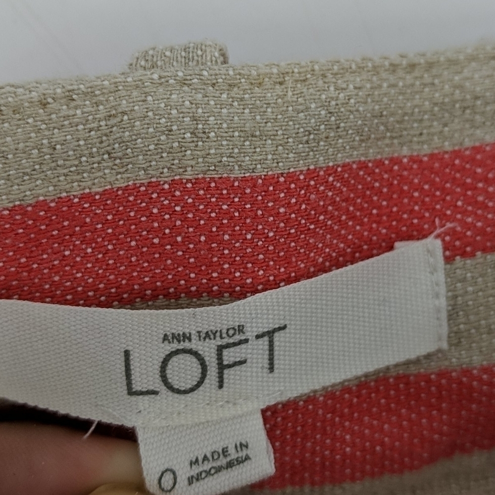 LOFT Riviera Striped Linen Blend Shorts - Picture 4 of 6